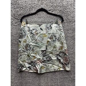 Bazar Christian Lacroix Floral Satin Silk Mini Skirt Multicolor Womens Size 40